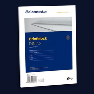 สมุดจดบันทึก DIN A5 แบบมีเส้นบรรทัด 70 กรัม/ตร.ม. สีขาว 50 แผ่น SOENNECKEN - Product Image 3