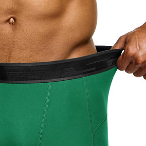 Mallas atléticas de cintura elástica transpirables de Spandex/nailon sólido de talla grande para hombre, pantalones deportivos para correr y gimnasio, compresión - Product Image 6