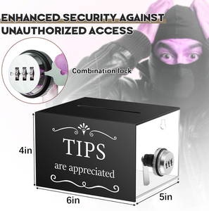 กล่องบริจาคใสเป็นมิตรกับสิ่งแวดล้อมที่ทันสมัยพร้อมล็อคแบบผสมผสานโถและกล่องบัตรลงคะแนนปรับแต่งได้ - Product Image 2