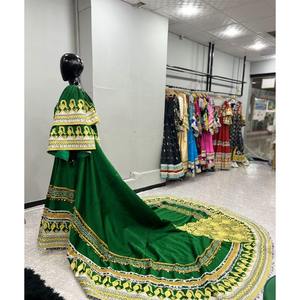 Top femmes à la mode belles robes afghanes KUCHI tribales faites à la main avec queue arrière robes de mariée et de fête afghanes lourdes 2025 - Product Image 1