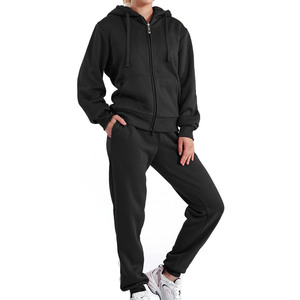 เซ็ตกางเกง2ชิ้นสำหรับผู้หญิงชุดวอร์มและมีฮู้ดปักลาย2025โลโก้ออกแบบได้ตามต้องการ - Product Image 3