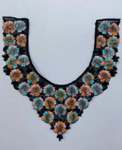 Piezas de cuello bordadas a medida con lentejuelas estilo cosido para ropa y diseñadores de moda con fines de reventa - Product Image 1