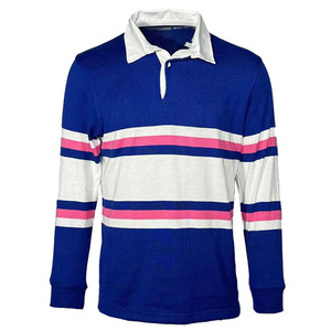 Haute qualité pour hommes pour Polo Rugby Jersey personnalisé rayé respirant Sport Wear Top Design pour Sublimation - Product Image 1