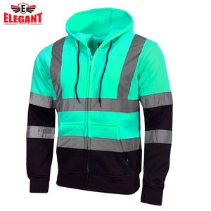 Sudaderas con capucha reflectantes de seguridad con logotipo personalizado Ropa de hombre Ropa de calle Sudaderas con capucha reflectantes de seguridad de alta visibilidad de gran tamaño - Product Image 5