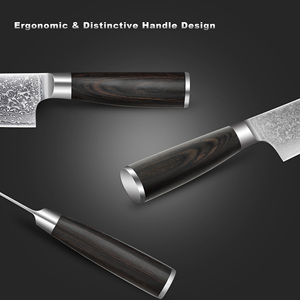 มีดเชฟมืออาชีพทำจากเหล็กดามัสกัสญี่ปุ่นพร้อมที่จับไม้ - Product Image 3