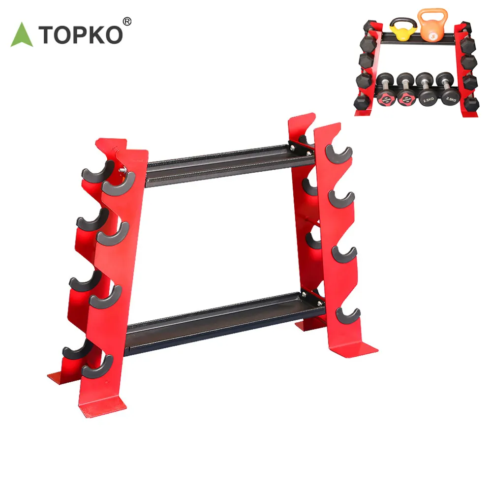 Topko Hoge Kwaliteit Twee-Layer Halterhouders Fitness & Bodybuilding Apparatuur Dumbbells Gewichten Houder Magazijnstelling