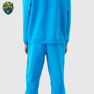 Primmum 100% algodón pulóver Sudadera con capucha conjunto peso pesado para Puff estampado Logo chándal de invierno de gran tamaño con cuello con capucha pantalón - Product Image 6