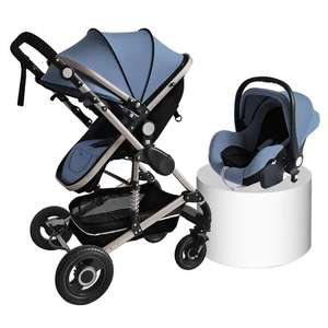 Poussette légère pour bébé/landau avec roues antichocs et panier pour siège auto pour bébé en vente - Product Image 1