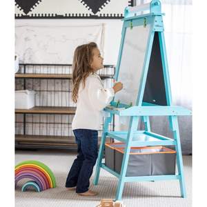 Tablero <span class=keywords><strong>de</strong></span> dibujo <span class=keywords><strong>de</strong></span> madera para niños, pizarra para el hogar, caballete <span class=keywords><strong>de</strong></span> Pie ajustable, tablero <span class=keywords><strong>de</strong></span> dibujo <span class=keywords><strong>de</strong></span> pintura con papel - Product Image 1