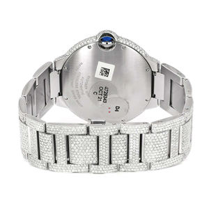 Reloj de Lujo de Acero Inoxidable con Movimiento de Cuarzo, Diamantes Moissanite y Esfera de Cristal - Product Image 5