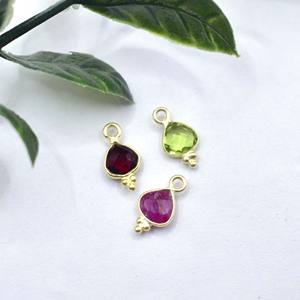 Charme miniature en cornaline fait à la main, 6 mm, cœur, serti, trois pendentifs Rawa, bijoux de naissance, cadeau pour elle - Product Image 3