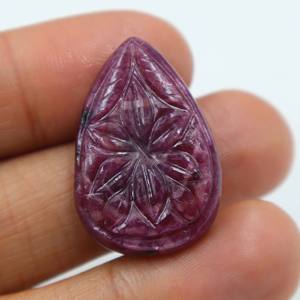 Rubí Rojo Natural Tallado en Cabujón, Gema de Rubí Tallada a Mano, Piedra Suelta Lisa, Proveedor Mayorista de Piedras para Joyería - Product Image 1