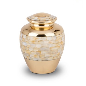 Urna de Cerámica Metálica de Lujo Más Vendida, Elegante Contenedor Conmemorativo para Cremación, para Exhibición en Interiores y Exteriores, Disponible para la Venta - Product Image 3