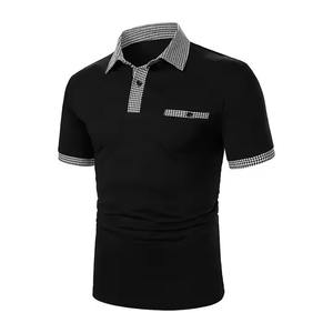 Polo personalizado para hombre con bordado manga corta diseño de verano tejido de punto - Product Image 4