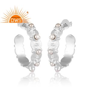 Último Diseño conjunto de perlas naturales pendientes de aro joyería personalizada para mujer regalo para ella - Product Image 3