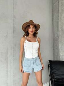 Mode dames débardeurs nouveaux vêtements à la mode 2024 été haut pour femme décontracté sans manches femmes vêtements blanc - Product Image 2