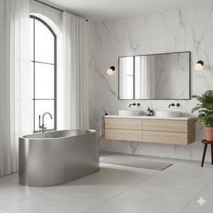 อ่างอาบน้ำสแตนเลสขัดเงาทำมือ ขนาด 1700x700x720 มม. สไตล์โมเดิร์น ผู้ผลิตและจัดจำหน่ายภายใต้แบรนด์ของลูกค้า - Product Image 3