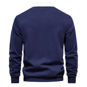 Primavera Otoño Polo Cuello Sudadera Para Hombres Moda Smart Men Hoodies - Product Image 2