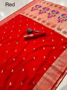 Haute Qualité Designer Fantaisie Tenue Indienne Lourde Pur Kanchivrarm Paithni Avec Meena Zari Tissage Saree Fabricant De L'Inde - Product Image 2