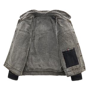 Veste en jean pour homme de haute qualité, personnalisée, avec doublure en laine, veste en jean thermique chaude, manteau en jean décontracté pour homme 2026 - Product Image 4