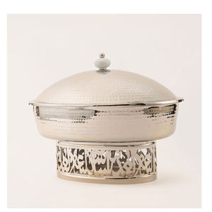 Chauffe-plat en acier inoxydable avec fil métallique support en or décor de table chauffe-plats plat de service chauffe-plats - Product Image 5