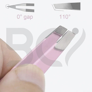 Luxury Eyebrow Tweezers Stainless Steel Slant Tip <b>Precision</b> <b>Tool</b> with Premium Finish for Salon & Home Beauty Use - Product Image 6