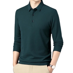 Camisa informal de lino y algodón de manga larga de Color sólido para hombre, transpirable para Polo con cuello alto, 100% algodón, OEM disponible - Product Image 4
