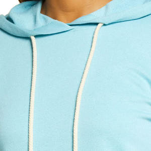 Logotipo personalizable y bolsillo tipo canguro / Diseño de mangas largas con diseño de color sólido a precio económico con cordones y capucha. - Product Image 4