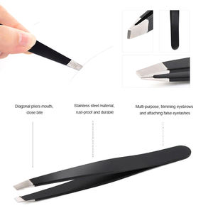 แหนบคิ้วปลายเฉียงคุณภาพสูง สแตนเลสสตีล สำหรับแต่งหน้า ใช้ได้ทุกวัน - Product Image 4