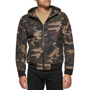 Blouson aviateur à capuche résistant à l'eau pour homme Veste softshell respirante et résistante à l'eau - Product Image 1