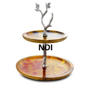 Nouveau support de service en marbre pour gâteau de Noël, mariage ou fête, de forme arrondie, accessoires de décoration de table - Product Image 5