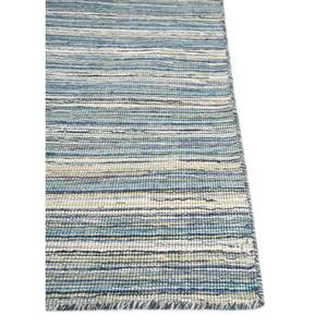 Contour Ivory Handmade Wool Viscose <b>Rugs</b> 10mm Classic Striped Abstract Rectangle Hallway Jacquard Design for Home Use-Hwv-51036 - Product Image 4