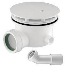 Compact 90 <b>Drain</b> Fitting with Round Chrome-Plated <b>Cover</b> by Hoesch - Product Image 1