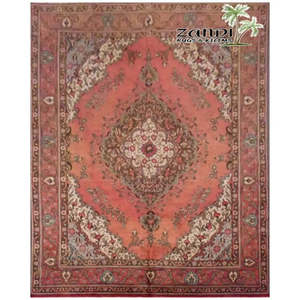 Tapis Tabriz authentiques de luxe, fabriqués à la main par des artisans de haute qualité, en coton et laine, pour la maison, le bureau ou comme tapis de sol. - Product Image 1