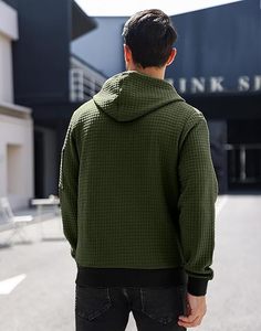 Sweat-shirts à capuche décontractés pour hommes, de haute qualité, personnalisés, à fermeture éclair, avec poche kangourou, Pakistan 2024 - Product Image 3