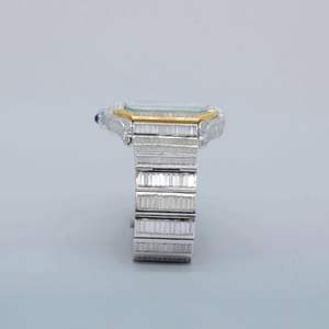 Reloj de diamantes de moissanita con claridad VVS Iced antiguo de calidad superior para hombre, edición limitada de cuarzo, lujo, acero inoxidable gratis - Product Image 6