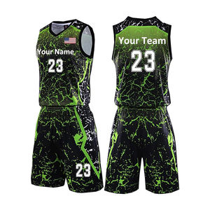 Kit de uniforme Atlético cómodo personalizado, camiseta de baloncesto estampada, conjunto de pantalones cortos para entrenamiento deportivo en equipo y partidos de liga escolar - Product Image 4