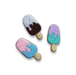 เข็มกลัดคริสตัลสีขาวและสีทองรูปหัวใจของเด็กใช้มือปักลวดลายเป็นแท่งลวดประดับลูกปัดสำหรับงานแต่งงาน - Product Image 6