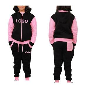 Chándal con capucha para niñas con protección UV, conjuntos de patrón sólido de invierno transpirable y de talla grande para niños, estampado y lavado - Product Image 6