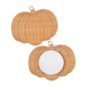 แผ่นรองจานฟักทองหวายเป็นมิตรต่อสิ่งแวดล้อมแบบ Boho สำหรับตกแต่งโต๊ะโลโก้กำหนดขนาดเองได้จากเวียดนามขายส่ง - Product Image 1