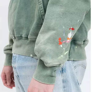 Haute Qualité 500 GSM Coton Épais Blanc Plaine Lourd Surdimensionné Hoodies No String Unisexe Logo Personnalisé Plus La Taille Hommes Hoodies - Product Image 6