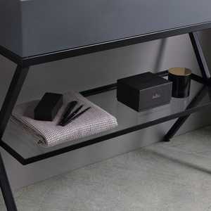 Free-Standing 100cm <b>Bathroom</b> <b>Cabinet</b> with Madeira Grey Sink and Mirror Modern <b>Bathroom</b> Sets - Product Image 5