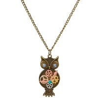 Collier pendentif Steampunk avec engrenages d'horloge mécanique, style vintage gothique, chaîne de pull pour femmes et hommes, bijou statement style Hip Hop