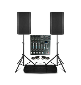 Sistema de PA de Alta Calidad, Altavoz Activo de 10 Pulgadas con Soporte, Mezclador y Micrófono para Principiantes - Product Image 1