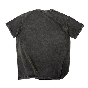 Camiseta lavada con ácido de peso pesado 2025 vintage con logotipo personalizado Camiseta lisa de manga corta en blanco para hombre Ajuste de gran tamaño con estampado personalizable - Product Image 6