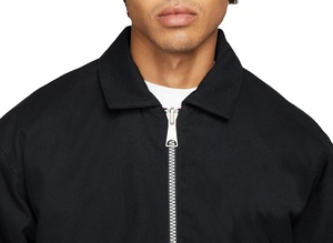Veste d'hiver vintage à fermeture éclair en toile pour hommes de style High Street avec col rabattu et broderie pour veste utilitaire pour hommes - Product Image 4