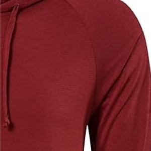 Sweat-shirt à capuche pour homme, rouge foncé, classique, décontracté, en polaire, avec poche kangourou - Product Image 5
