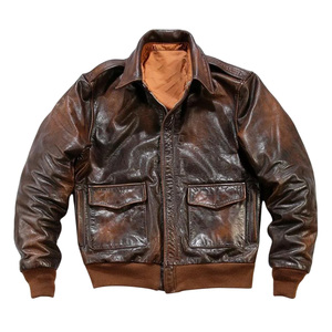 Blouson d'aviateur pilote OEM avec impression de logo personnalisé, broderie, vêtements de ville pour hommes pour femmes, vêtements d'extérieur à la mode décontractés - Product Image 1