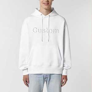 เสื้อฮู้ดดี้พิมพ์ลายดิจิทัลแบบสวมหัว คอวี ผ้าฟลีซ 3 มิติ ลายนูน  สำหรับฤดูหนาว  ผ้าฝ้าย 100%  แบบลำลอง  รับผลิตตามสั่งขายส่ง - Product Image 3