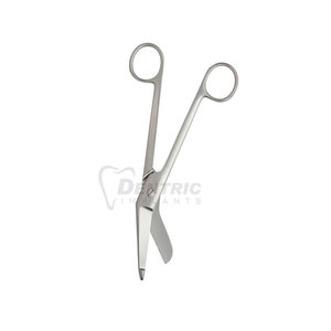 กรรไกรตัดผ้าพันแผลสแตนเลสแบบใช้มือ  สำหรับการแพทย์  ปลายทู่  ฆ่าเชื้อด้วยอุณหภูมิสูง  ใช้ในโรงเรียนแพทย์ - Product Image 5